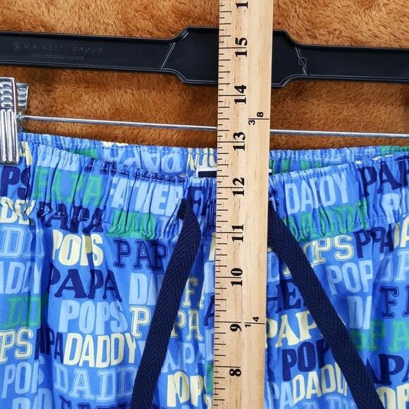 CLUB ROOM Pajama Pants Mens Large Blue lightweight Drawstring Lounge Comfort DAD - Picture 9 of 11